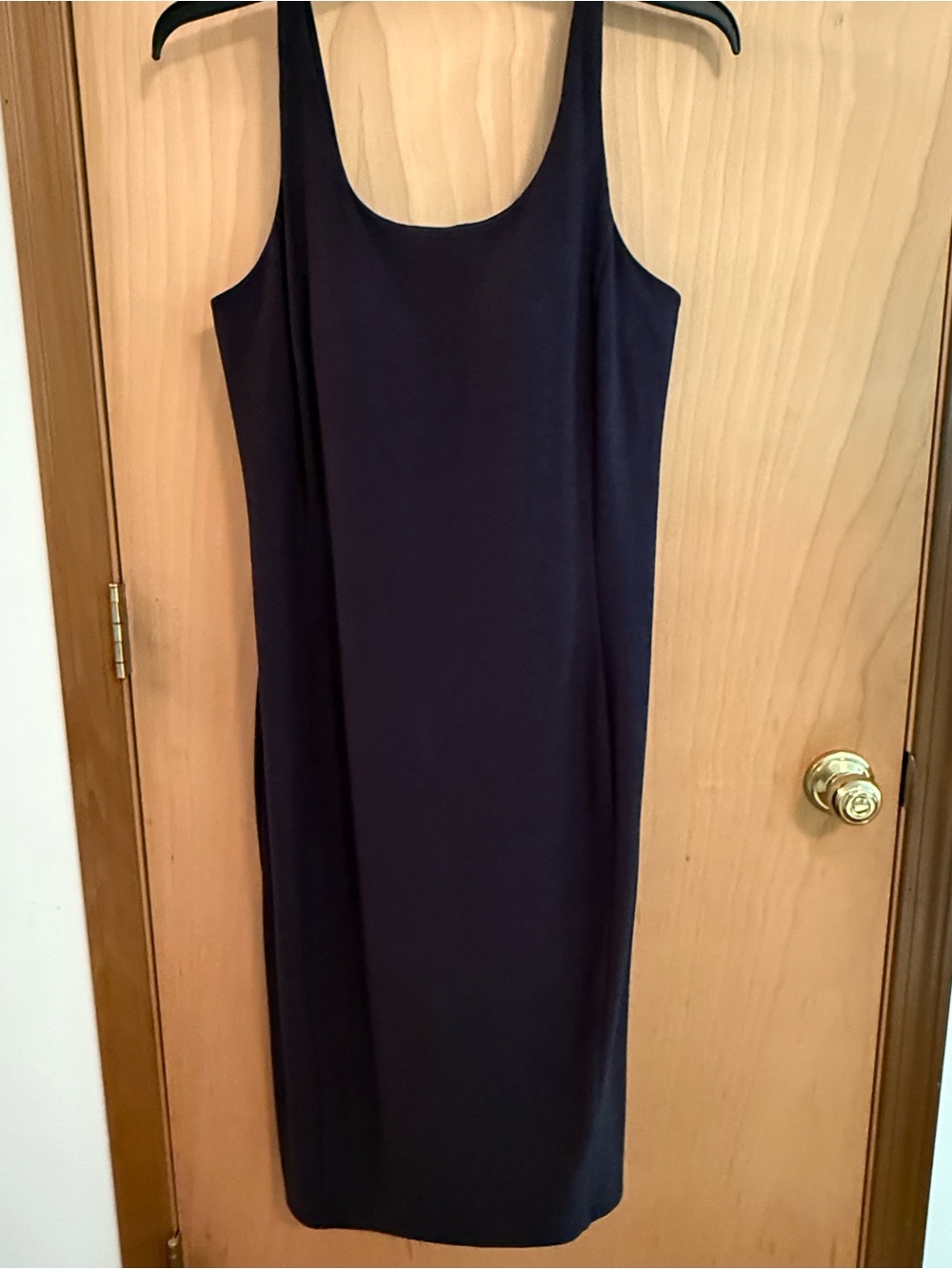 Sleek Navy Tank Midi Dress - Unbranded
